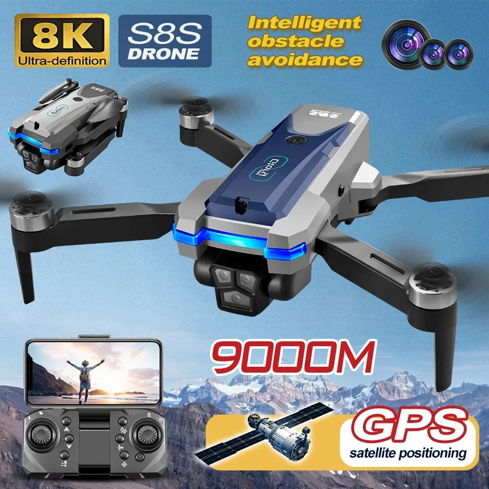 S8S GPS Drone 5G Wifi 8K HD Du - огляд і ціна Rc Helicopter Electric